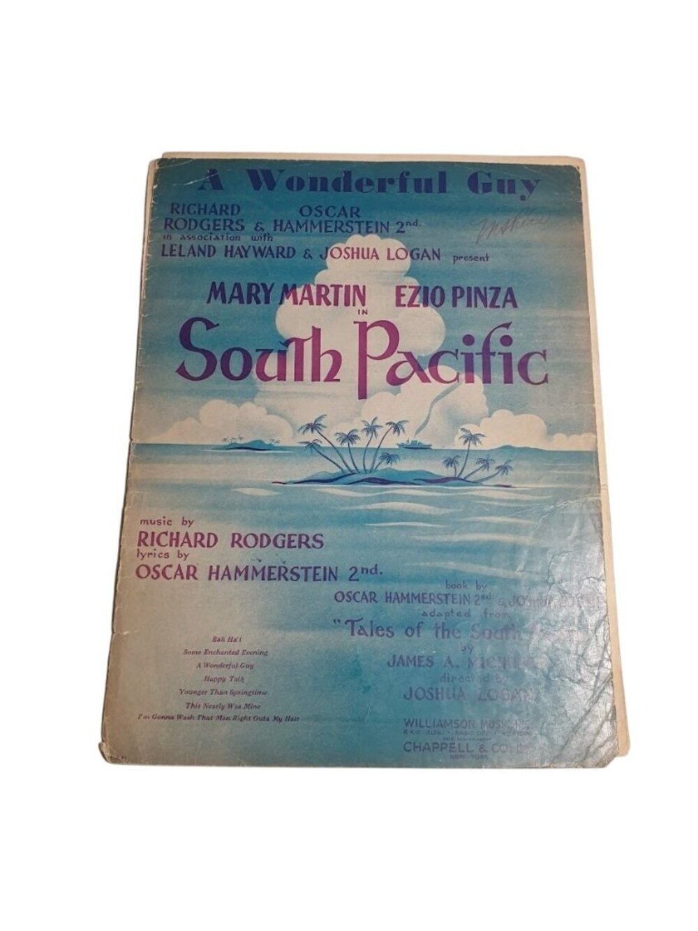 Sheet Music A Wonderful Guy Rodgers Hammerstein South Pacific 1949 Vintage Music